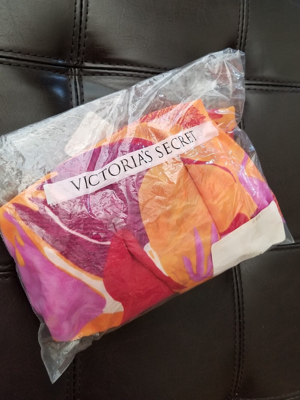 ❗Vintage Victoria's Secret Tropical Floral Orange Fuchsia Swim Cover Up Pants S❗ - Picture 5 of 6